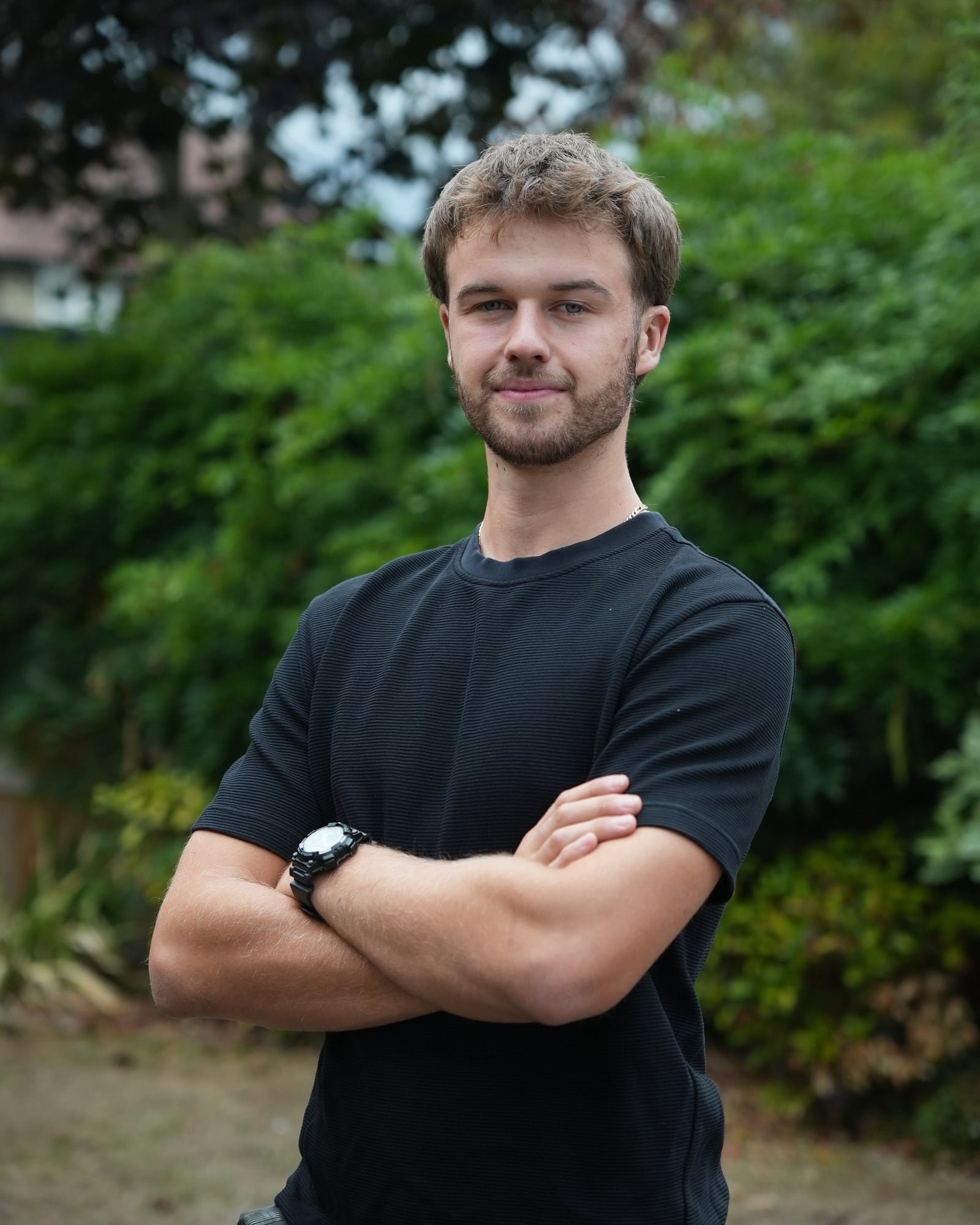 Sam Bullen of Stone and Willow Landscaping in workwear